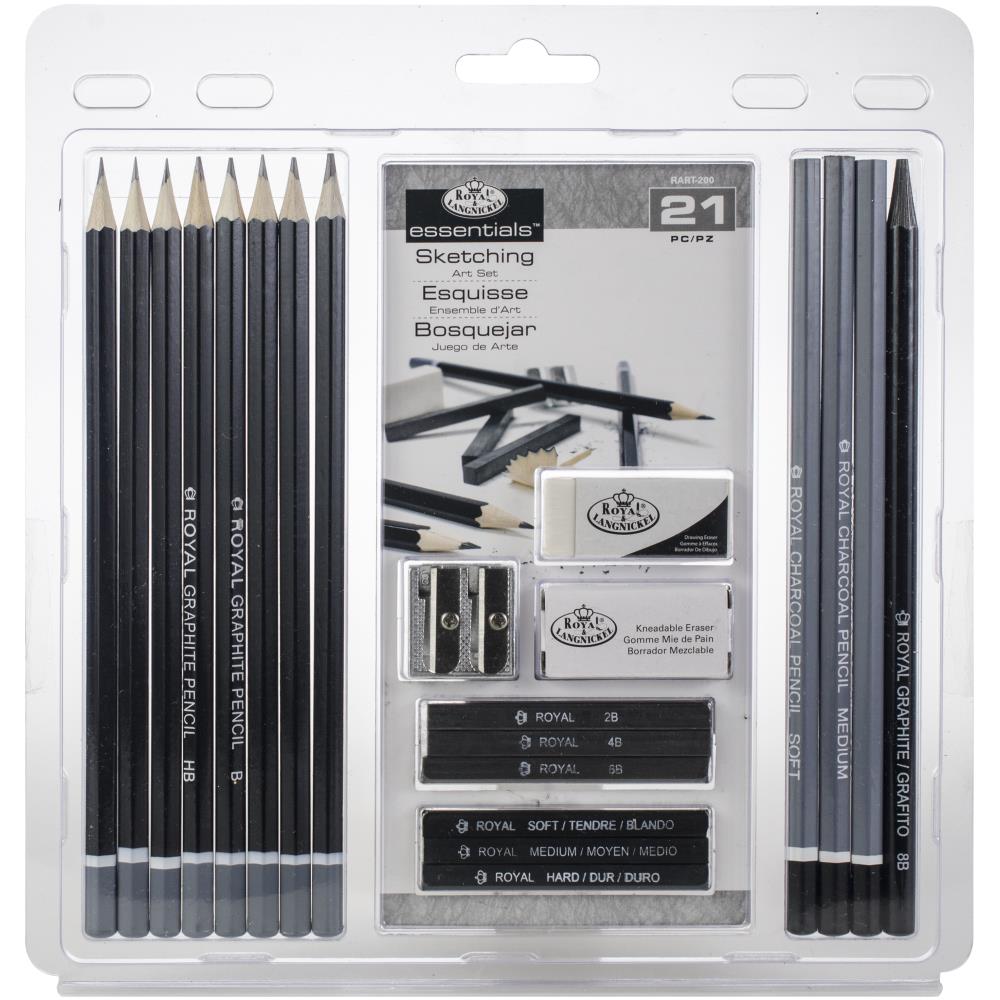 Woodless Graphite Pencils: Set of eight 2B pencils.