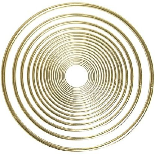 Trimits Set of 3 Metal Craft Rings (TRH15) gold macrame hoops (15, 20