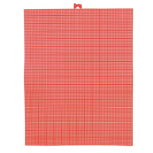 7 Mesh Count Red Plastic Canvas Sheet