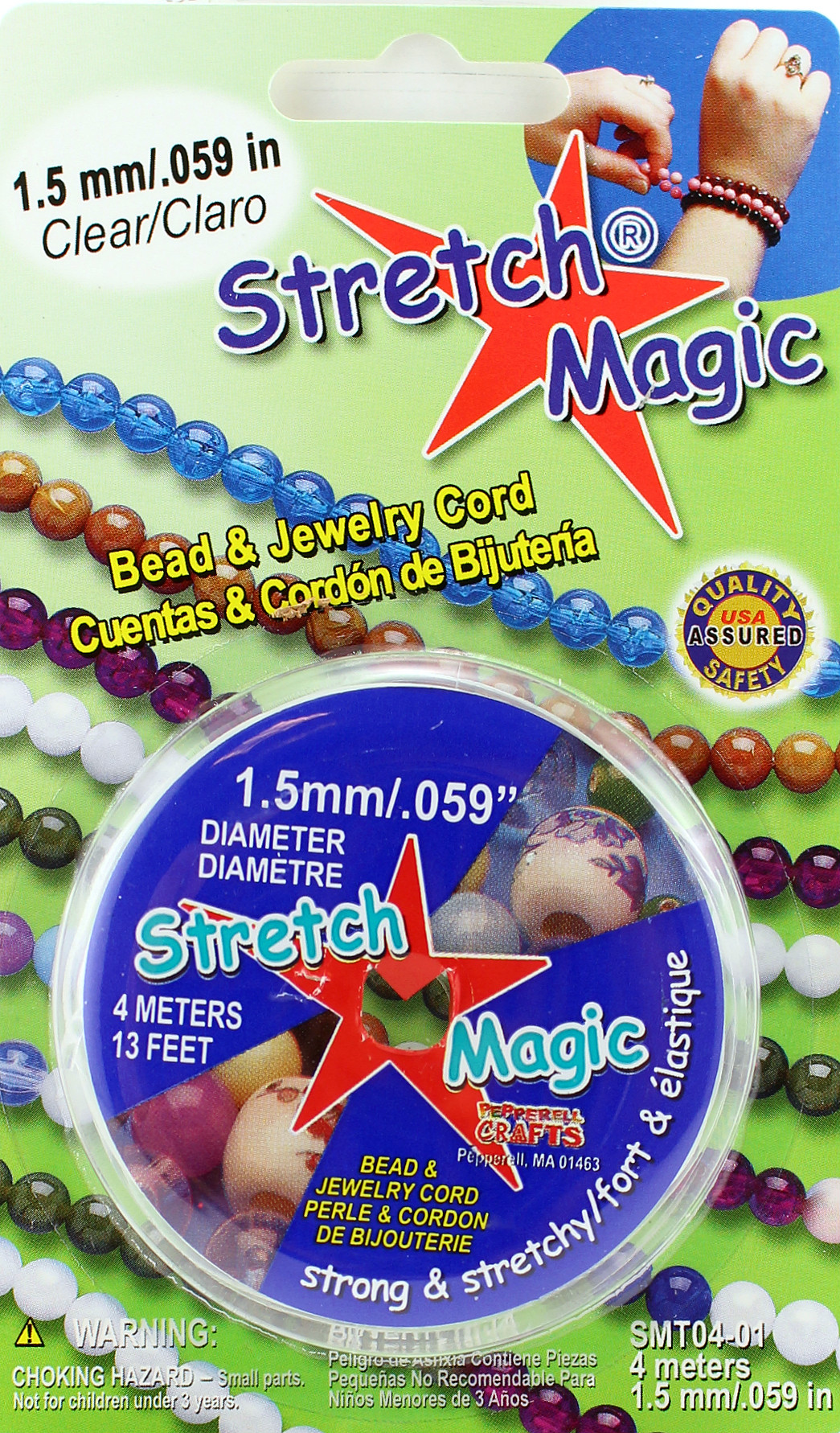 1.5mm Clear Stretch Magic Bead & Jewelry Cord 13 Feet