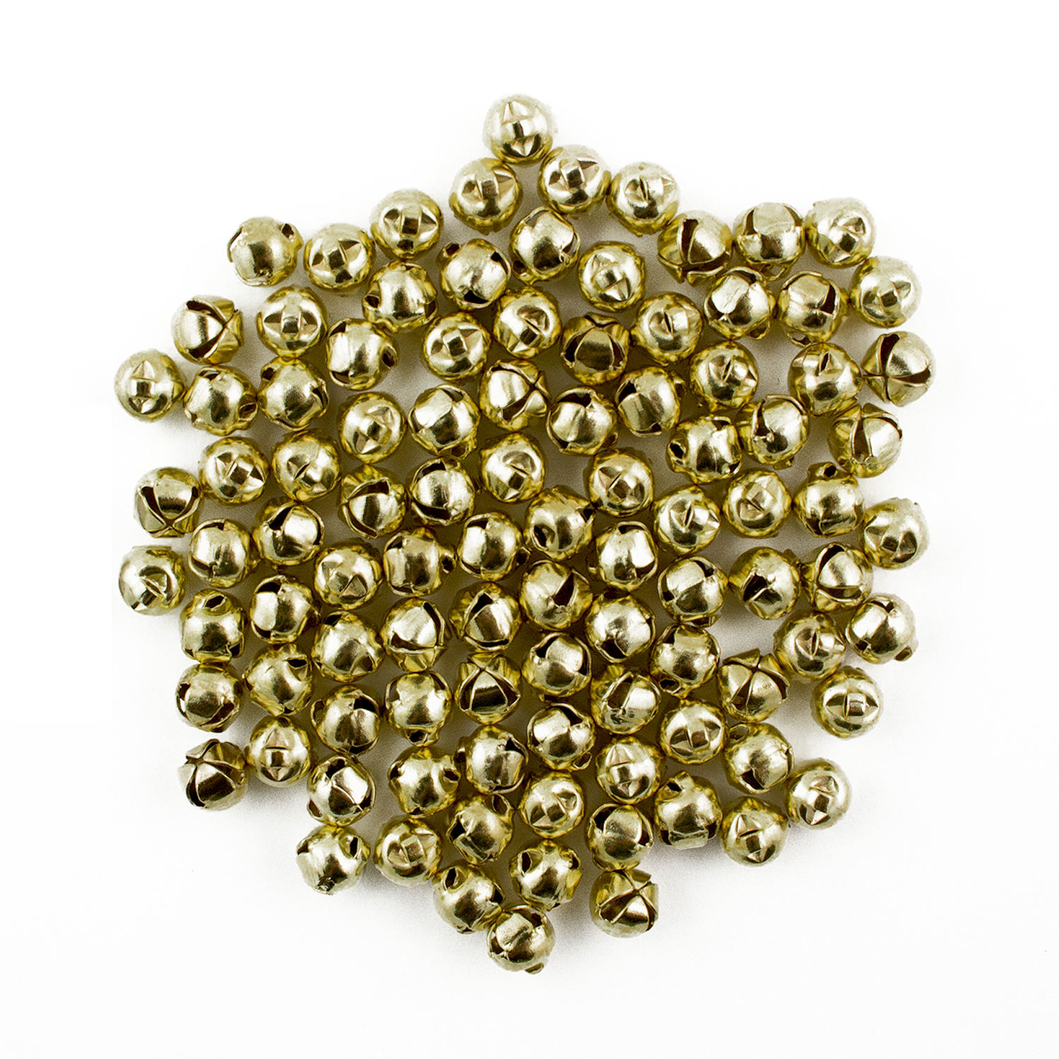 0.25 inch 6mm Gold Tiny Jingle Bells Bulk 100 Pieces