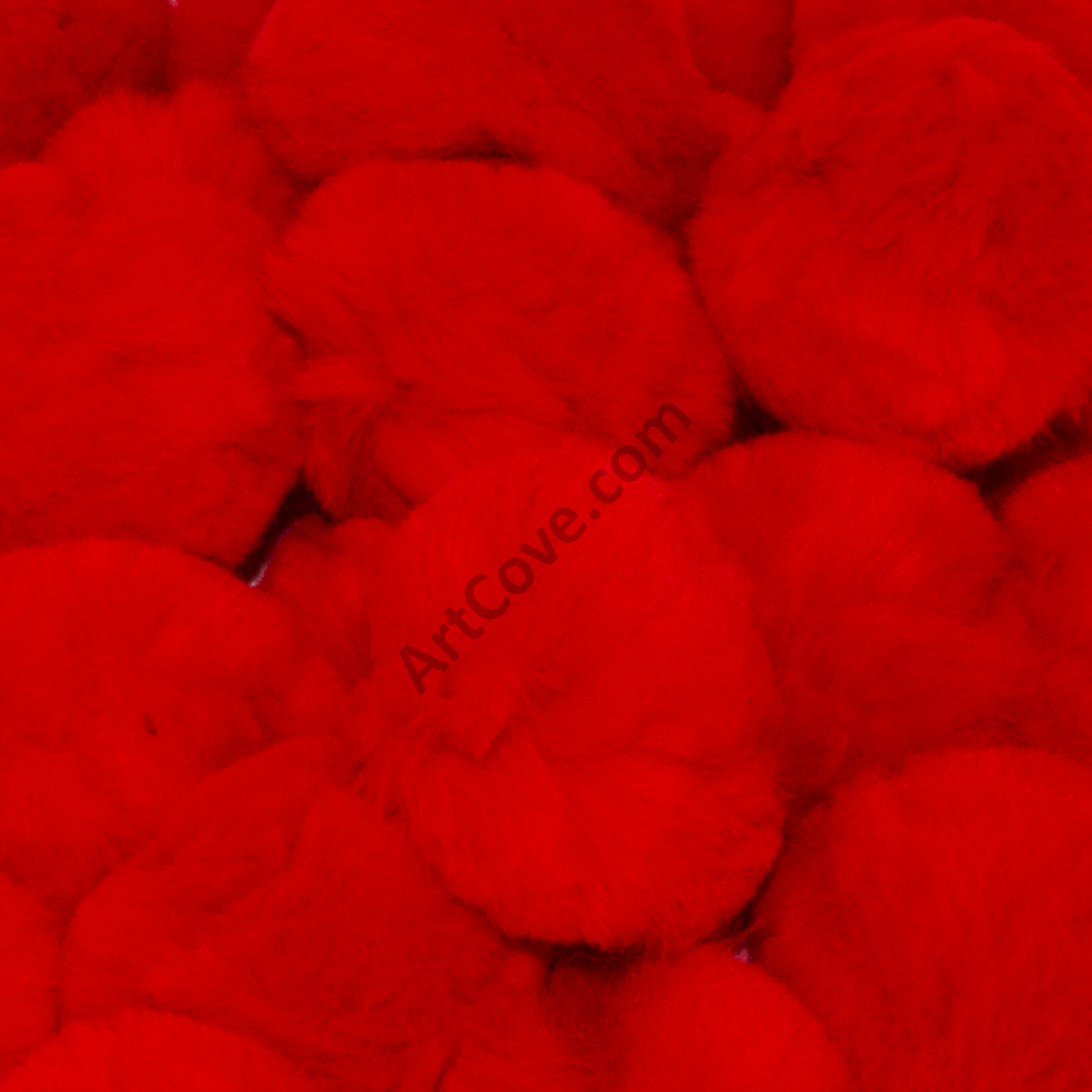2-1/2 Inch Red Craft Pom Poms 15 Pieces