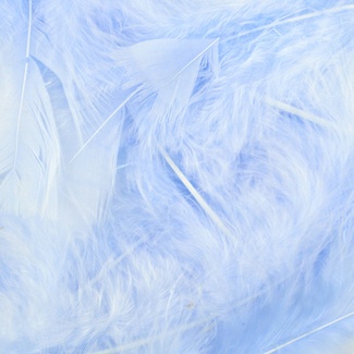 Light Blue Fluff Feathers 14 Grams