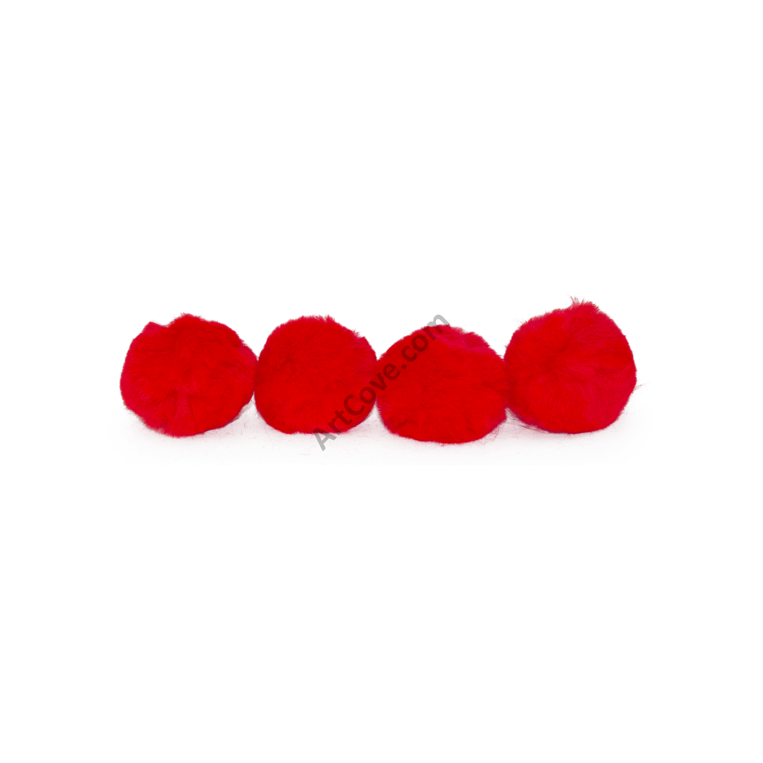 Red Pom Poms - 6mm (100)