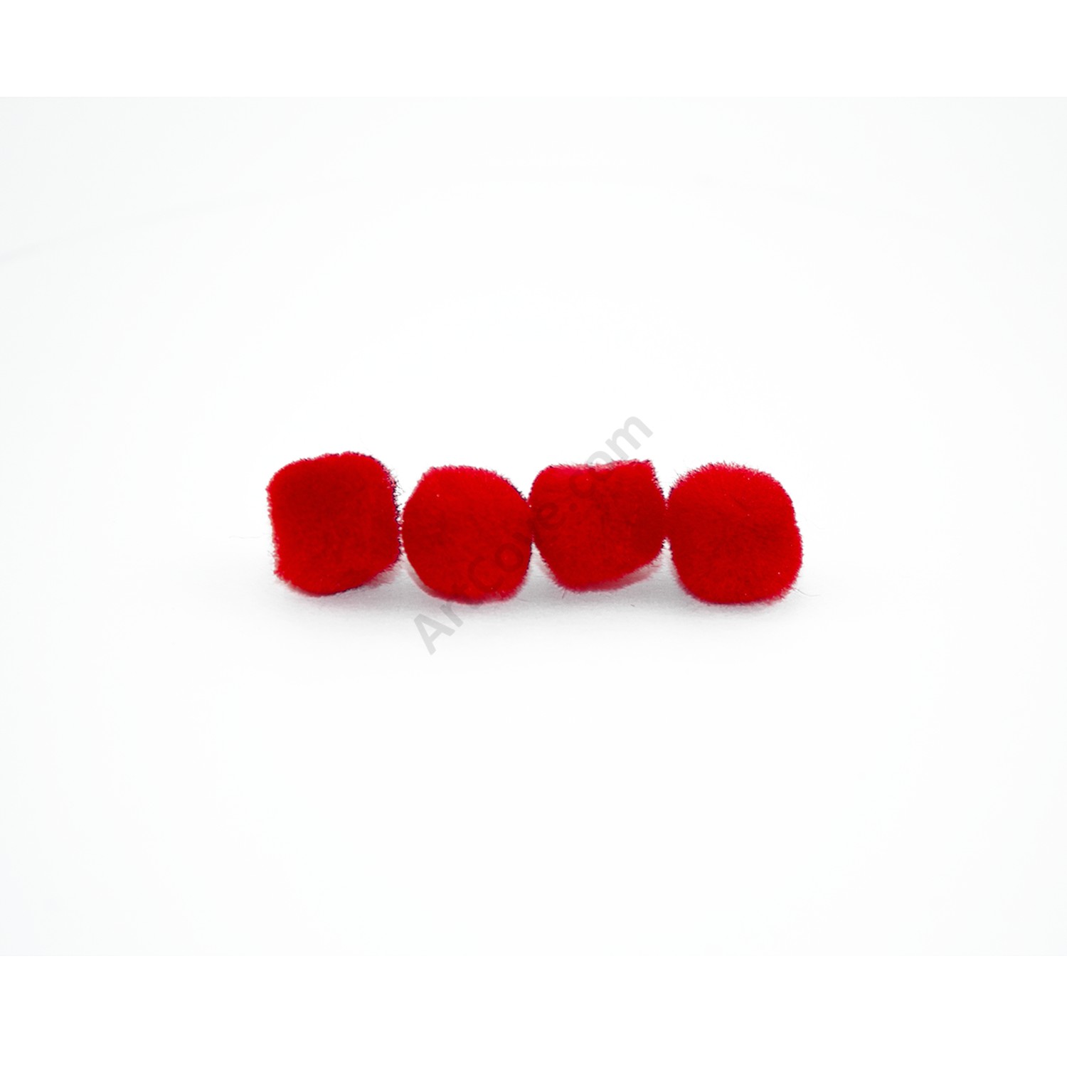3/4 inch Red Small Craft Pom Poms 100 Pieces