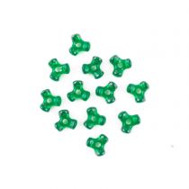 green tri beads