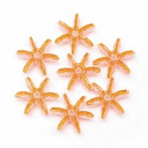 25mm Orange Hyacinth Starflake Beads