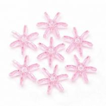 18mm starflake beads pink