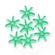 18m Mint Starflake Beads