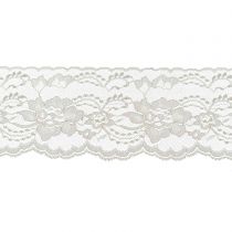 Ivory 3 Inch Wide Flat Lace