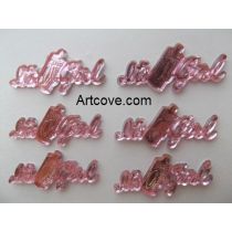 Miniature Acrylic Pink It's A Girl Sign Charms