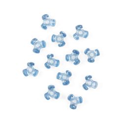 light blue tri beads