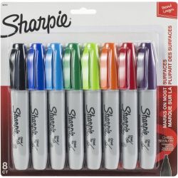 Sharpie Permanent Markers with Chisel Tip Assorted colors