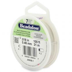 Beadalon® Wire - 7 Strand - Bright Silver -0.018 inch - 100 feet.
