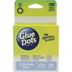 0.375 Inch Glue Dots Ultra Thin Clear Dot Roll 300 Pcs