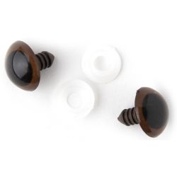 18mm Plastic Brown Animal Safety Eyes for Stuffed Animals