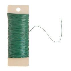 24 Gauge Green Floral Paddle Wire 4oz