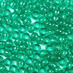 Transparent Green Pony Beads Bulk