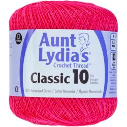 Aunt Lydia's Crochet Thread Hot Pink 332