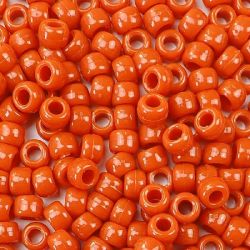 Opaque Orange Pony Beads Bulk