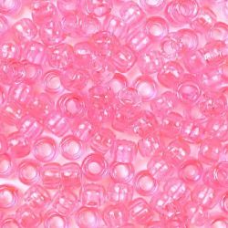 Transparent Pink Pony Beads Bulk