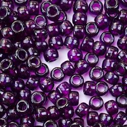 Transparent Purple Pony Beads Bulk