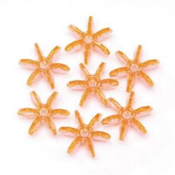 10mm Transparent Hyacinth Starflake Beads