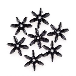 25mm starflake beads black