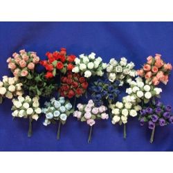 White Miniature Rose Buds for Crafts