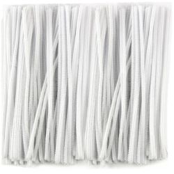 White Carykon 100 PCS 12 Inch Iridescent Sparkly Tinsel Stems Pipe Cleaners 