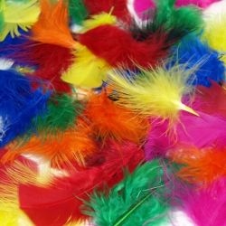 Multicolored Mix Fluff Feathers
