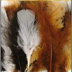 Natural Colors Mix Fluff Feathers