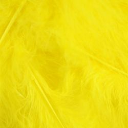 Yellow Fluff Marabo Craft Feathers