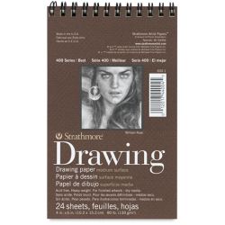 4 x 6 Inch Strathmore 400 Series Drawing Paper Spiral Pad 24 Sheets
