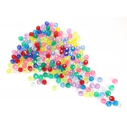 8mm Faceted Beads Multi Color Bulk