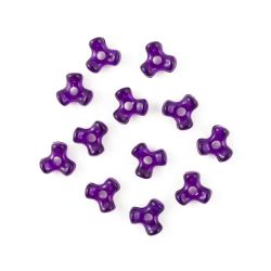 purple tri beads