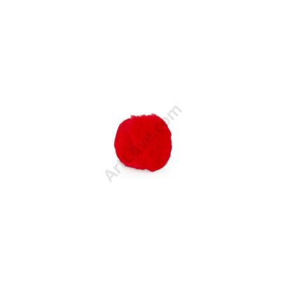 1 inch red craft pom poms