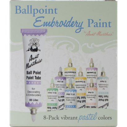 Aunt Marthas Ballpoint Paint Tubes Set Pastel Colors