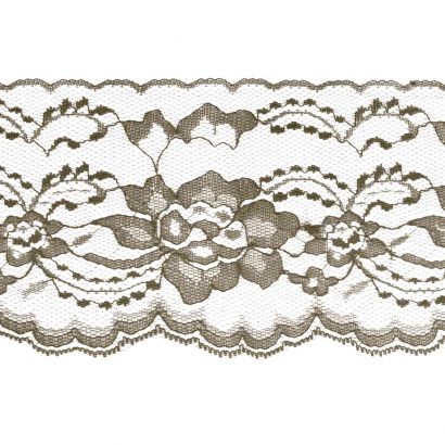 Brown 4 Inch Wide Flat Lace