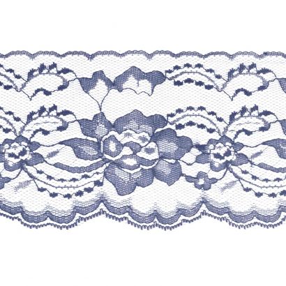 Navy 4 Inch Wide Flat Lace