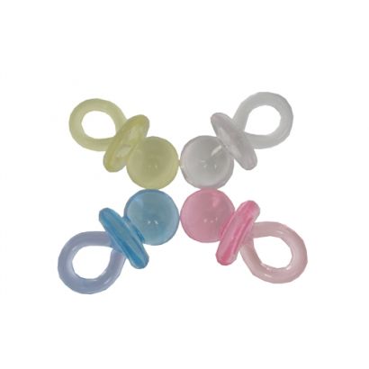1.75 Inch Plastic Yellow Baby Pacifiers