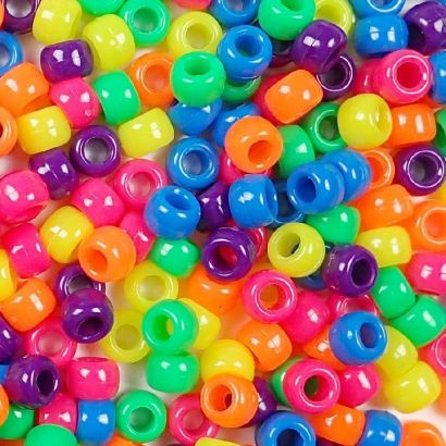 Opaque Multi Neon Colors Pony Beads Bulk