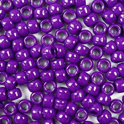 Opaque Neon Purple  Pony Beads Bulk
