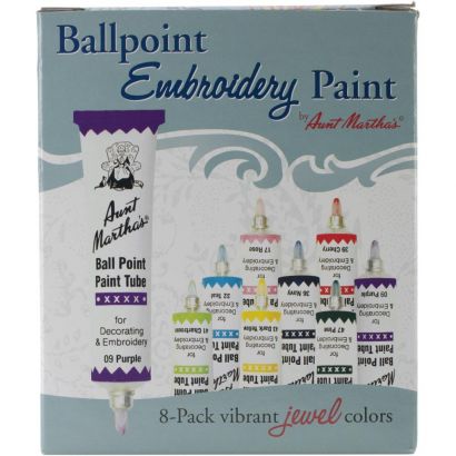 Aunt Martha's Ballpoint Paint Tubes Set Jewel Colors