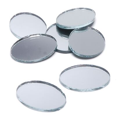 2 x 1 inch oval mirrors bulk