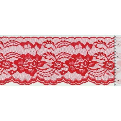 4 Inch Flat Lace Red