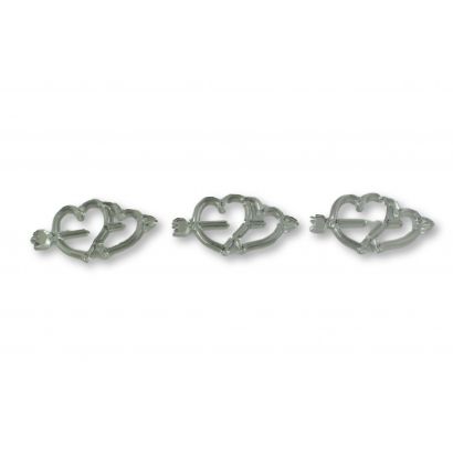 Mini Double Hearts with Arrow Acrylic Charms Capias