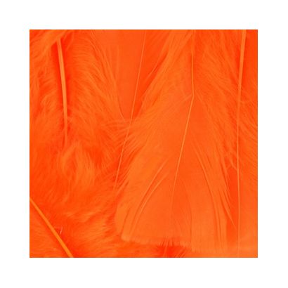 Orange Fluff Marabo Craft Feathers