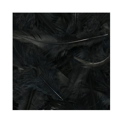Black Fluff Marabo Craft Feathers