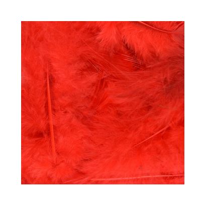 Red Fluff Marabo Craft Feathers